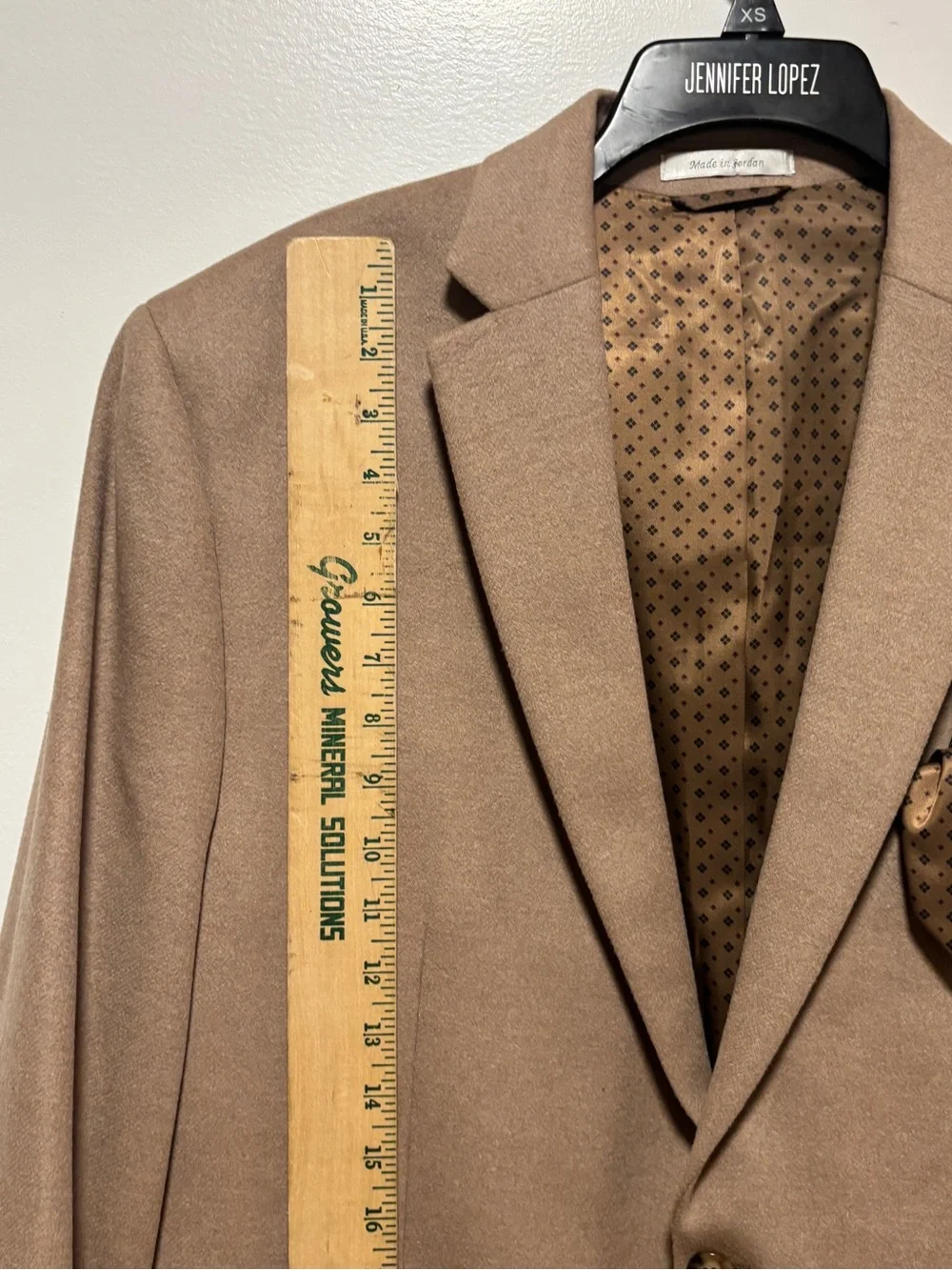 Lauren Ralph Lauren Mens Camel Classic Fit Wool Silk Cashmere Blazer 44R $450